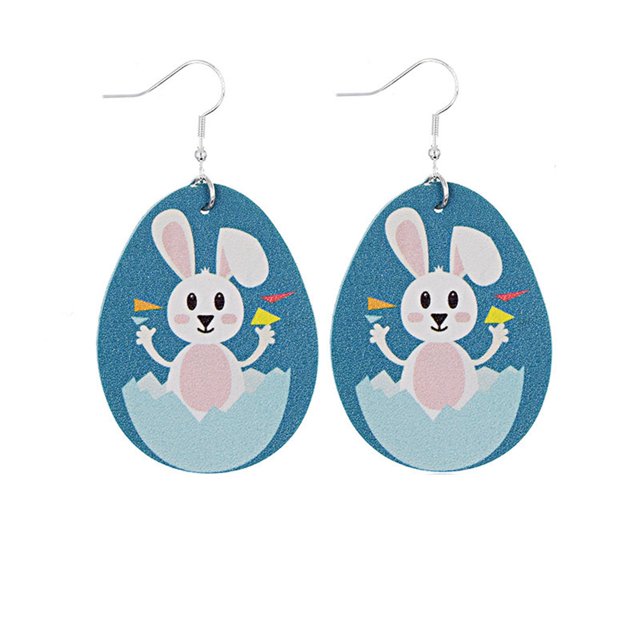 Fiudx Ofertas flash del día solo en línea Pendientes de sintética y estampados de huevos en día de Pascua, delicias y alegrías modernas de la mujer