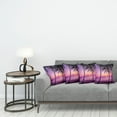 thumbnail image 3 of Ambesonne Tree Throw Pillow Cover 4 Pack, Palms Silhouette Purple, 16", Purple Black, 3 of 5