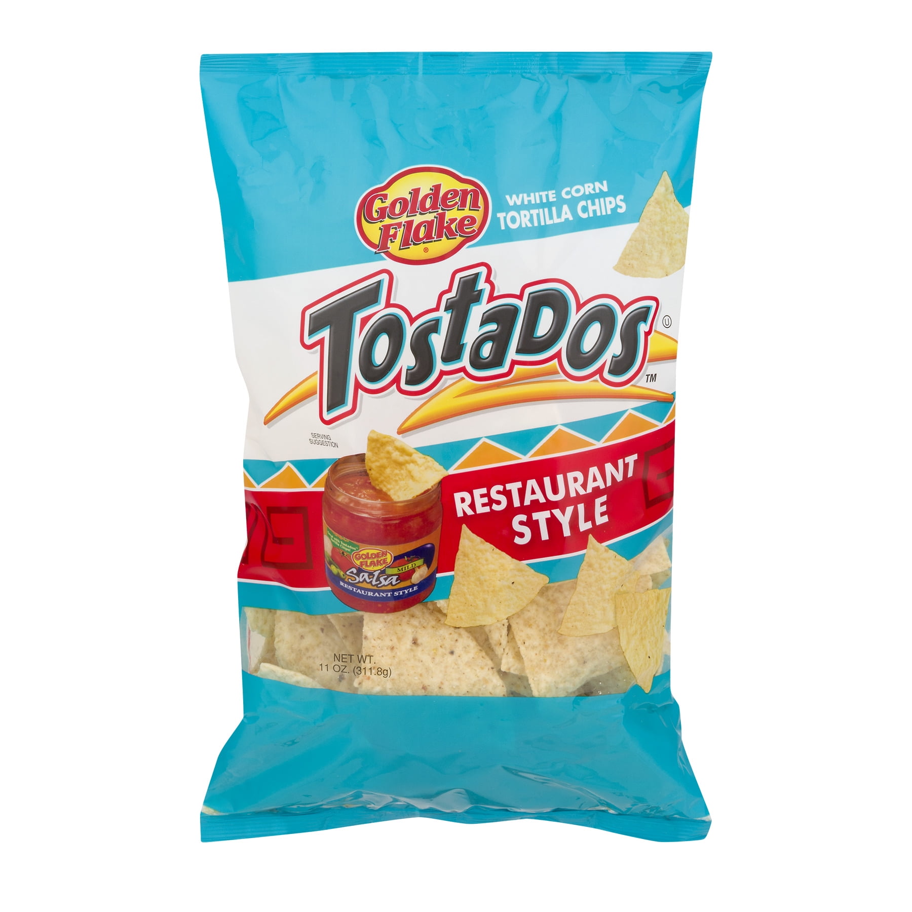 Golden Flake Restaurant Style White Corn Tortilla Chips, 11 Oz