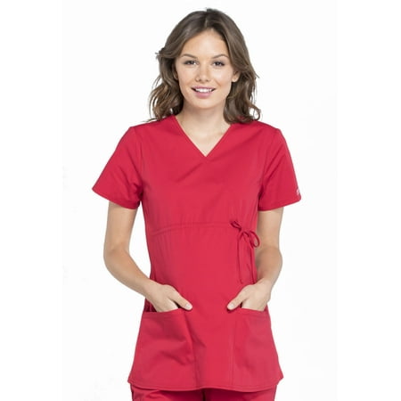 

Cherokee Workwear Professionals Maternity Women s Scrubs Top Mock Wrap WW685