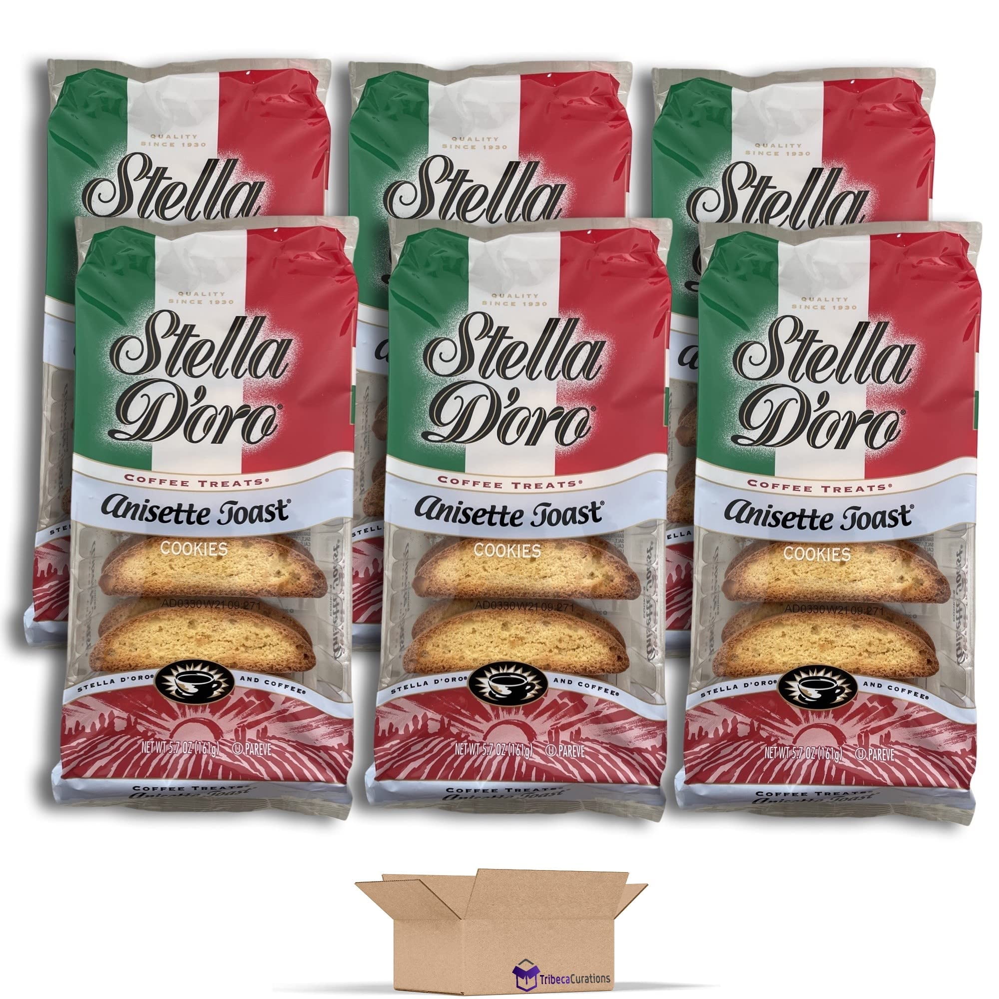 Stella D'oro Anisette Toast Cookie Value Pack | 5.7 Ounce | Pack of 6