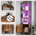 thumbnail image 2 of Corner Storage Shelf with LED Lighting - Efficient Corner Storage, Customizable Multi-Color LED Lighting, Versatile Display & Concealed Storage, Sturdy Industrial Build, 2 of 5