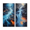 thumbnail image 2 of Designart "Icelandic Wonderland Wild Blue Lava River II" Meadow Wall Art Set Of 2 - Traditional Blue Canvas Set For Living Room Decor, 2 of 6
