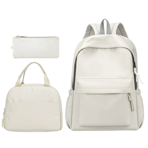 Resicozy 3 Pcs Backpack Bookbag Casual Lightweight Travel Rucksack Daypack Backpacks for Teens College Bags Backpack 2026 White