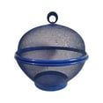 thumbnail image 4 of Cesta de frutas con tapa, colador de frutas, cesta de alambre de metal para el hogar Azul, 4 of 9