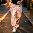 thumbnail image 2 of Men's Casual Baggy Sweatpants Wide Leg Cotton Sweat Pants Open Bottom Oversized Loose Fit,Uncuffed Drawstring Trackpants,Elastic Waist Streetwear with Pockets, 2 of 6