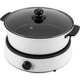 thumbnail image 6 of Electric Hot Pot - 4.2QT /4L Capacity, Split Non Stick Electric Skillet Pot for Cooking Burner with Shabu Shabu Pot and Grill Pan, White, 6 of 18