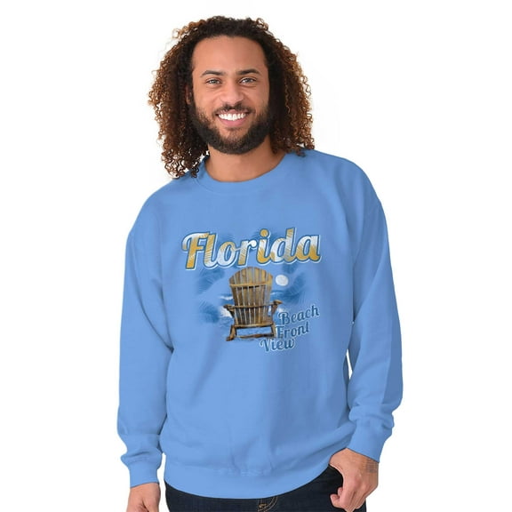 Florida Lounge Chair Beachfront View Sweatshirt for Men or Women Brisco Brands X