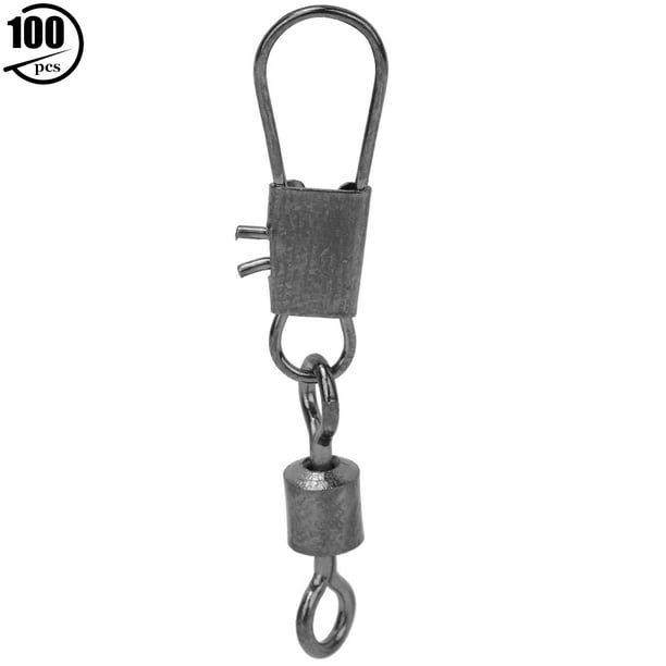 Fishing Accessory,100Pcs Interlock Snap Ball Fishing Rolling Swivel