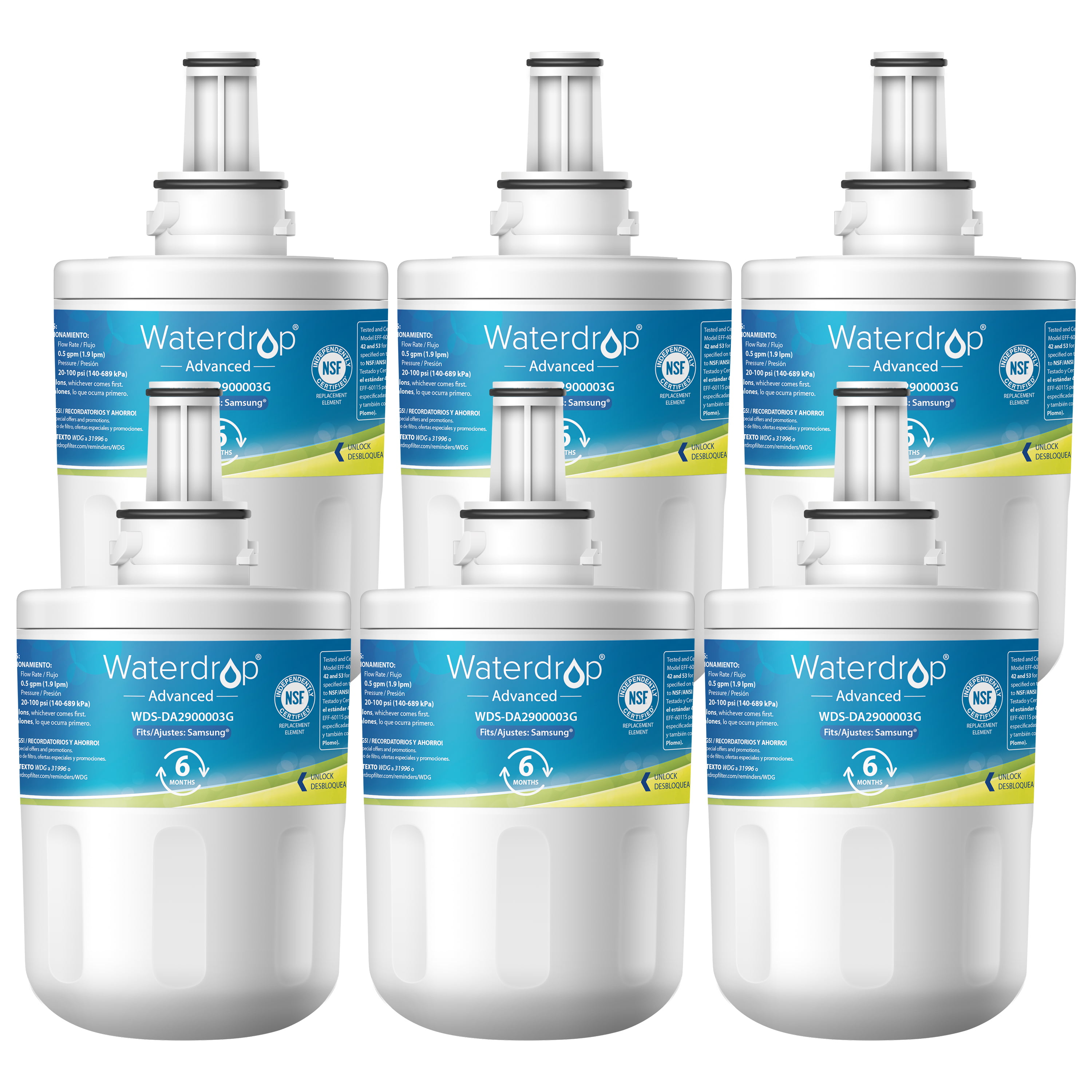 Water Filter for Samsung DA29-00003B Aqua-Pure Plus MADE IN USA 3-Pack 
