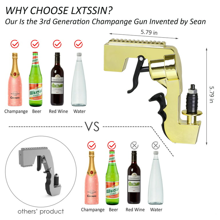  4th Generation Pressurized Champagne Gun Shooter, Beer