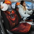 thumbnail image 2 of Uorisanigo Car Seat Covers Front Seats Only Set of 2 Cool Fire Skull High Back Bucket Seat Cover Universal Fit for Cars Trucks and SUVs, Automotive Accessories Decor, 2 of 7