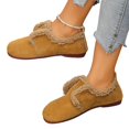 thumbnail image 5 of Willtoo Mary Jane Shoes Women Warm Faux Suede Winter Shoes Adjustable Strap Round Toe Non Slip Casual Walking Shoes, 5 of 5