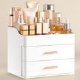 thumbnail image 1 of Organizador de maquillaje HBlife con 2 cajones para tocador, color blanco, 1 of 7