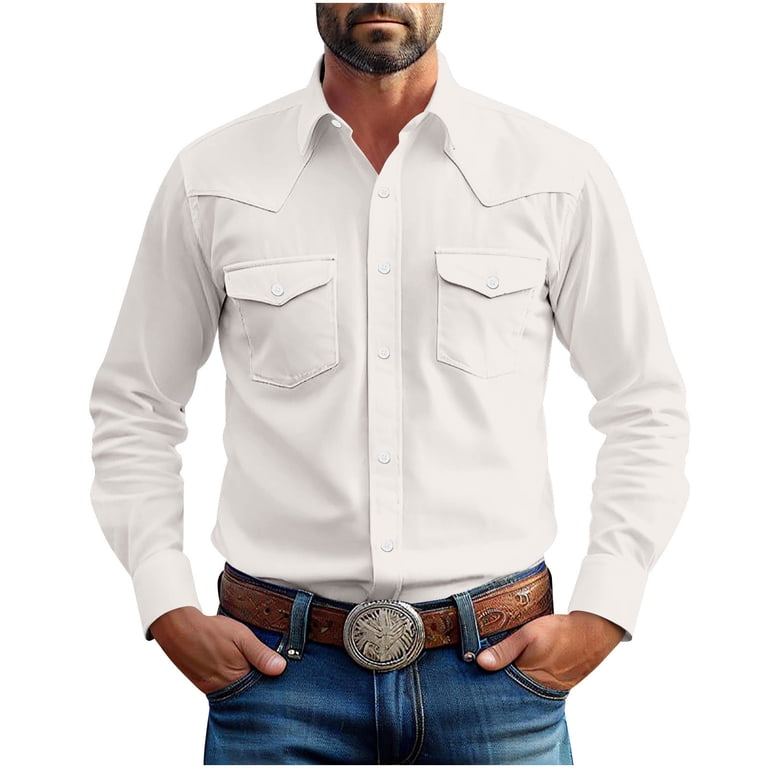 mens dress shirts with adjustable collar Tarylea Plus Size Shirts for Men Long Sleeve Adjustable Cuff Turn down Collar Button down Shirts Casual Fall Dressy Tops, Men's, Size: 3XL