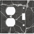 thumbnail image 4 of Metal Light Switch Plate Outlet Cover (Image of Marble Black MAR004), 4 of 13