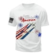 thumbnail image 5 of Ramiter Men's 250th America Anniversary Casual Printed T-Shirt American Flag Shirt Men 250 Years of Freedom Shirt(White,2XL), 5 of 6