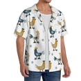 thumbnail image 2 of Kdxio Men's Hawaiian Shirt for Men Short Sleeve Shirt Farm Roosters Summer Casual Holiday Beach Button Down T-Shirts, 2 of 7