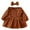 Brown, variant on Mercatoo Toddler Kids Baby Girls Casual Long Sleeve Round Neck Solid Color Dress P𝐚rty Dress Clothes for 0 to 24 Months