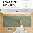 thumbnail image 2 of Bathroom Runner Rug, Long Bath Mat Washable Thin Quick Dry Low Pile Bathroom Runner Rugs 24 x 60 Non Slip, Sage Green 24"x60", 2 of 18