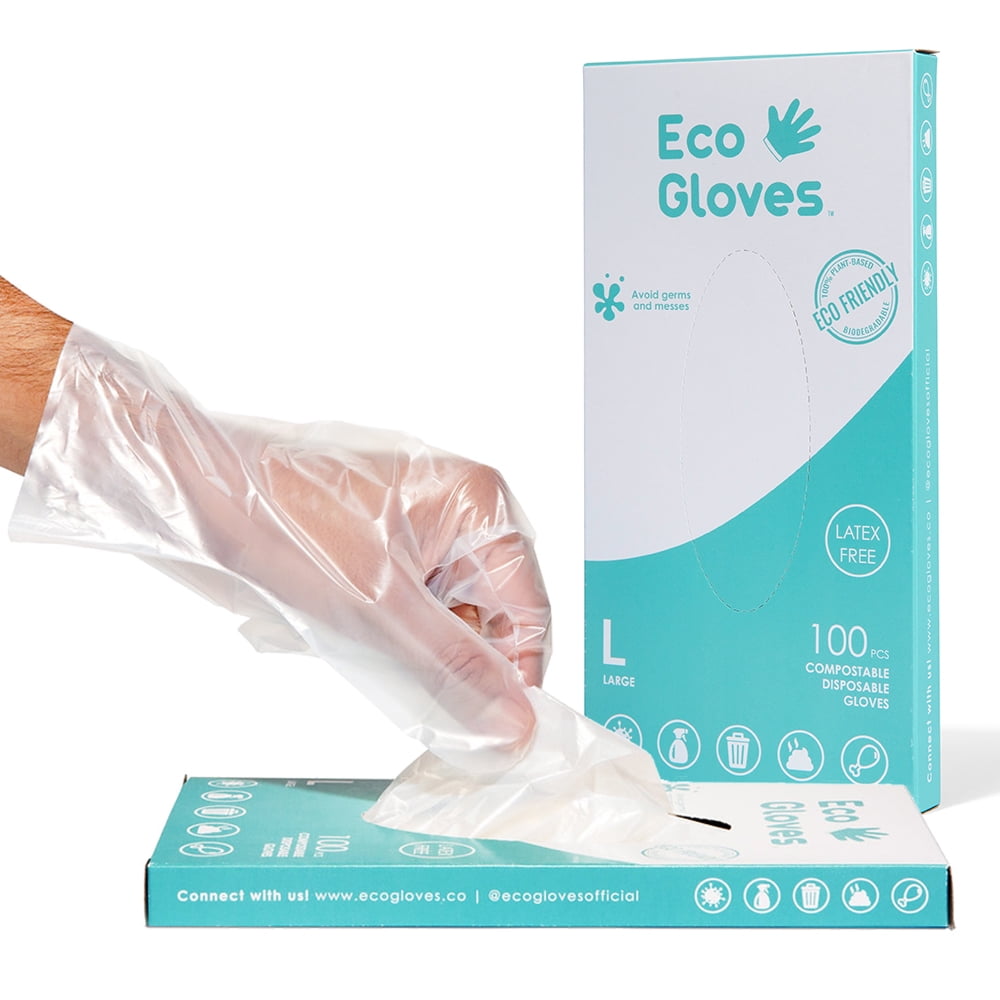 Eco Gloves Bulk Box E100 Compostable Ecofriendly Disposable Gloves