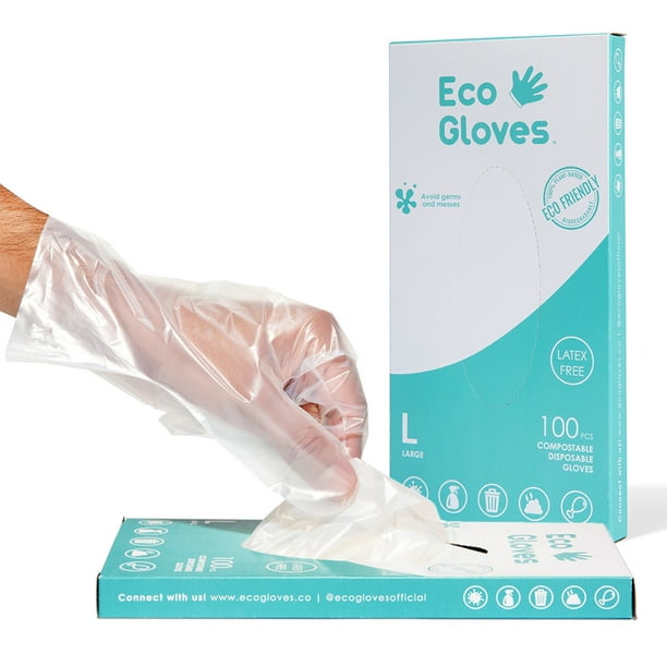 Eco Gloves Bulk Box E100 Compostable Ecofriendly Disposable Gloves