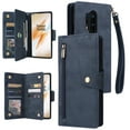thumbnail image 1 of Étui pour OnePlus 8 Pro Portefeuille à Fermeture Éclair en Cuir Magnétique Porte-Cartes, 1 of 5