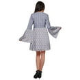 thumbnail image 4 of Moomaya Printed Mini Dress For Women Casual Wear Bell Sleeve Summer Clothing, 4 of 6