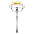 thumbnail image 3 of Clara Pucci 14K White/Rose Gold 2.07ct Yellow Halo Ring for Women, 3 of 8