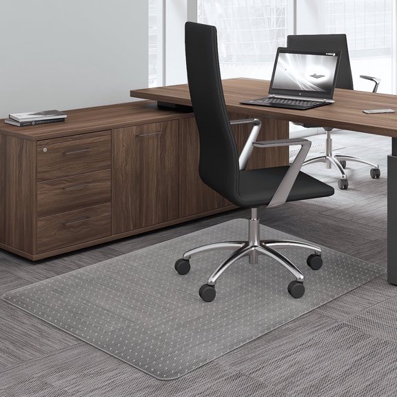 BesWin Office Chair Mat for Carpet, 30" x 48"Clear Computer Desk Chair Mat for Low Carpeted Floors,