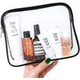 thumbnail image 2 of En 1 Bolsas de regalos Bolsa de viaje de PVC transparente Bolsas de cosméticos multifunción impermeables Bolsas de maquillaje para viajes 3 piezas (negro). Afortunado Sencillez, 2 of 4