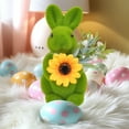 thumbnail image 4 of Adorno de conejo de Pascua, escultura de conejo artificial de pie con musgo verde, decoración de jardín, regalos de fiesta, decoración de mesa y hogar, adornos de conejo de PVC., 4 of 9