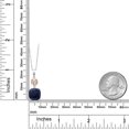 thumbnail image 2 of Gem Stone King 925 Sterling Silver Blue Sapphire and Peach Morganite Pendant Necklace for Women (5.20 Cttw, Gemstone September Birthstone, Cushion 10MM, Round 6MM), 2 of 4