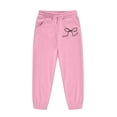 thumbnail image 5 of ZHOGXU Big Boys Girls Outfits 2 Piece Long Sleeve Bow Print Pocket Hoodies And Joggers Fashion Comfortable Sets For Casual Wear And Outdoor Activities Pink 12-13 Years, 5 of 6