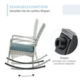 thumbnail image 4 of Outsunny Outdoor PE Rattan Rocking Chair with Cushion Mixed Grey, 4 of 10