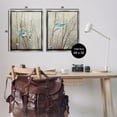 thumbnail image 3 of Stupell Industries Peaceful Perched Blue Birds Animals & Insects Painting Gray Floater Framed Canvas Art Print Wall Art, 25 x 31, Set of 2, 3 of 9