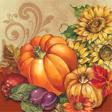 Bountiful Blessings Beverage Napkins, 16-Pack