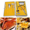 thumbnail image 1 of Stainless Steel Crab Crackers Forks Set Seafood Scissors Claw Craft Tools Home Travel, 1 of 7