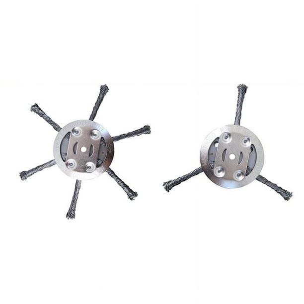 Cabezales de Corte de CéSped con Alambre de Acero de 6 Pulgadas, Cabezal de Corte CortacéSped con Rueda de Alambre de Acero CortacéSped Desbrozadora de Malezas