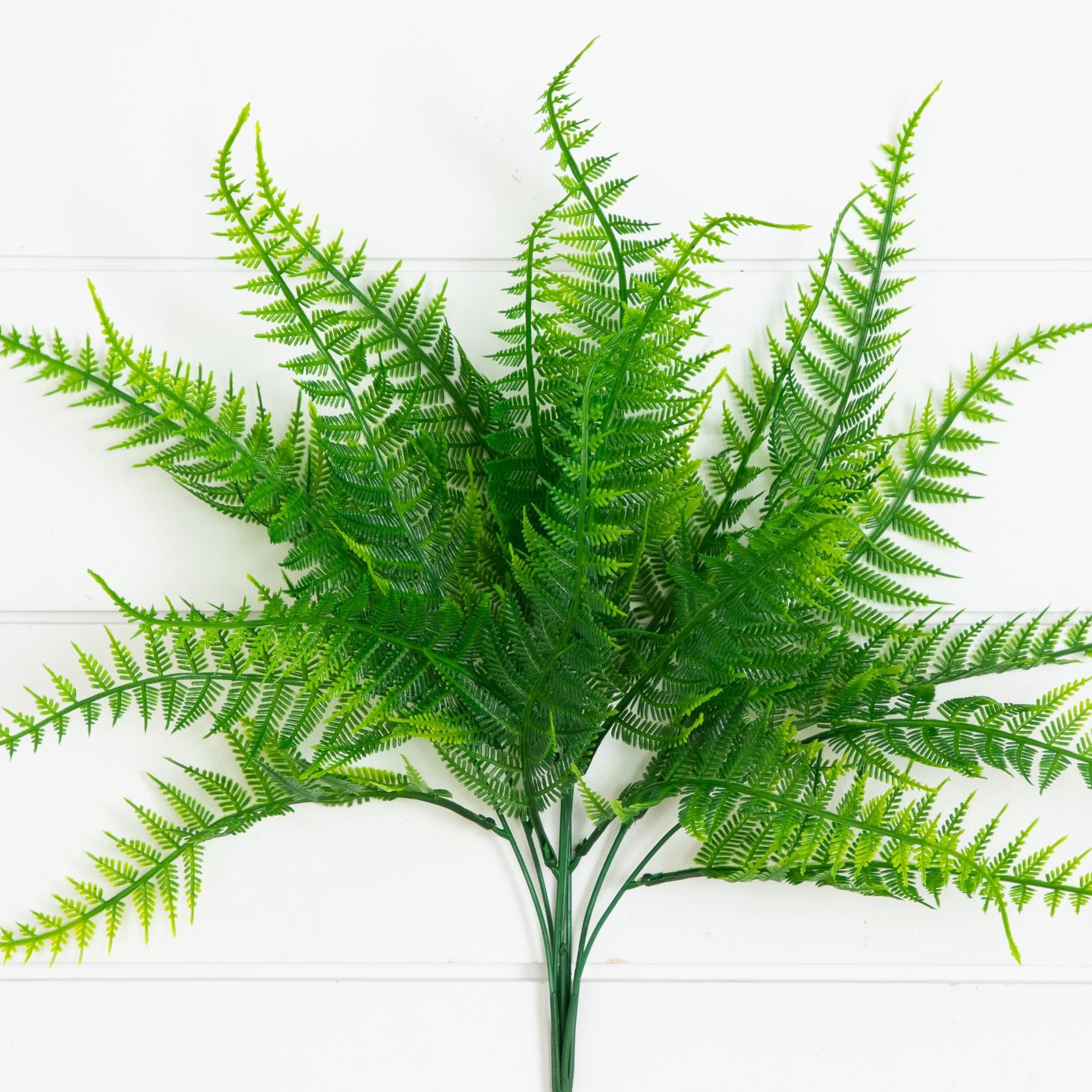 17in. UV Resistant Artificial Fern Bush (Indoor/Outdoor) - Set of 6
