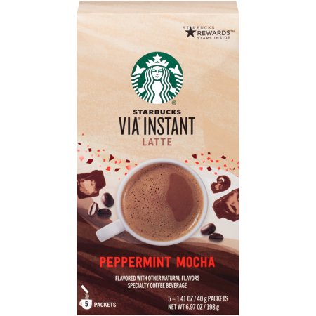 starbucks mocha packets latte peppermint instant via
