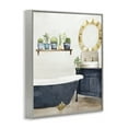 thumbnail image 3 of Stupell Industries Blue Tub Bathroom Scene Gray Framed Giclee Art design by Kim Allen, 30 x 24, 3 of 8