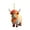Sky Blue-1pc, variant on Christmas Ornaments Highland Cow Decor Christmas Tree Decorations Cute Acrylic Cow Pendants Cartoon Cow Decorative
