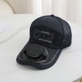 thumbnail image 2 of AJGRHE Solar Powered Fan Hat For Sun And Breathable Sun Hat With USB Chargeable Fan For Outdoor Activities And Beach Days Navy One Size, 2 of 5