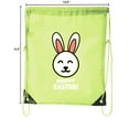 thumbnail image 2 of Easter Basket Bags, Bulk Drawstring Backpacks, Party Favor Goody Bags for Easter - Hoppy Easter, 2 of 2