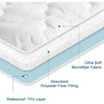 thumbnail image 3 of Full Size Mattress Protector Pad Waterproof Quilted, Breathable & Cooling Full Mattresses Pad Cover Fitted for Double Bed with Deep Pocket Up to 14", (White), 3 of 7