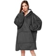 thumbnail image 1 of Sudadera Cobija Bluelander con Capucha, Manta Térmica, Unitalla, Gris Oscuro Bluelander NA, 1 of 4