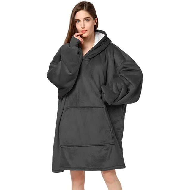 Sudadera Cobija Bluelander con Capucha, Manta Térmica, Unitalla, Gris Oscuro Bluelander NA