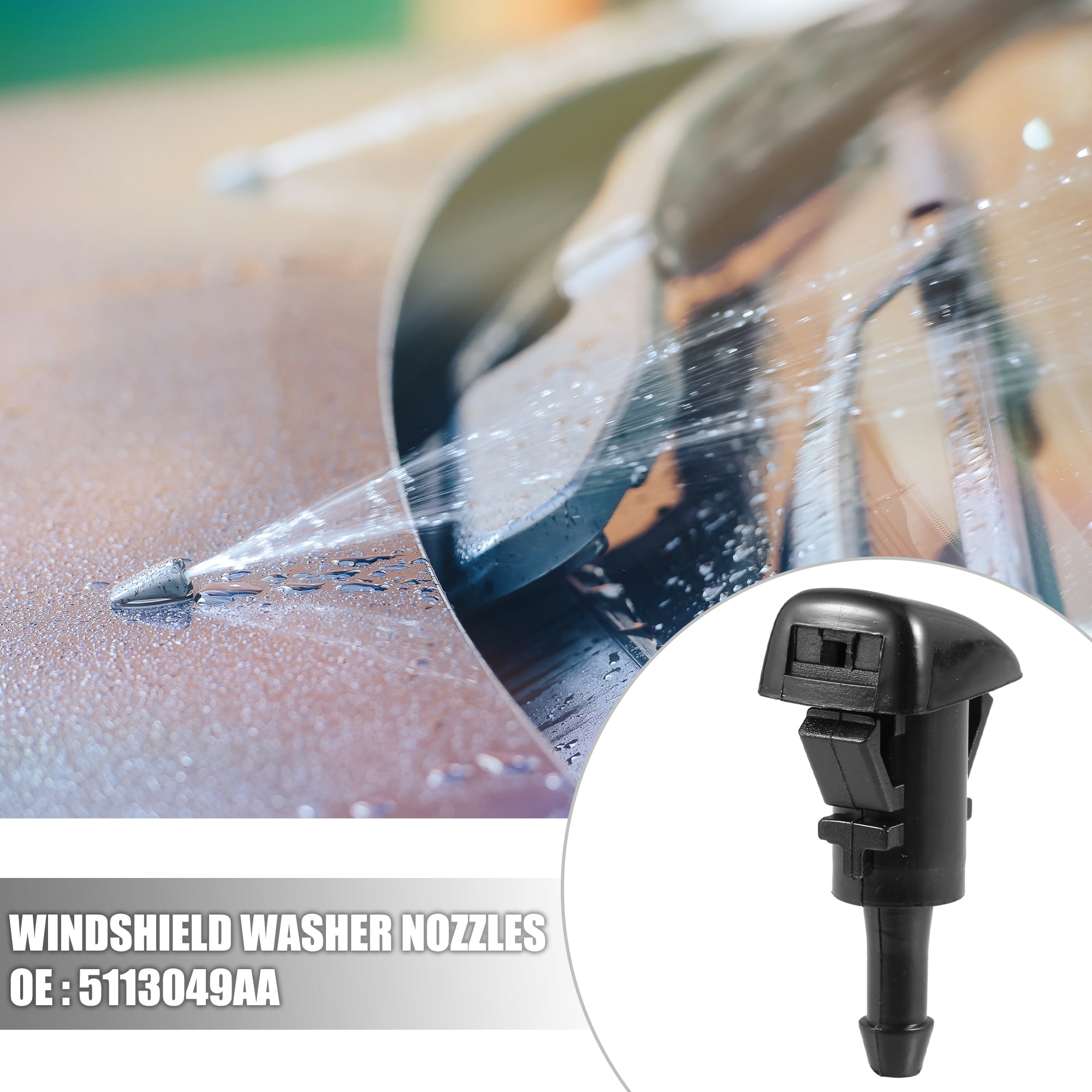 Unique Bargains Windshield Washer Sprayer Nozzle Single Hole for Chrysler for Dodge