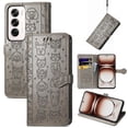 thumbnail image 1 of Funda Cartera FOXDOCK para OPPO Reno 12 , Flip PU con Relieve de Gatos y Perros, Tarjetero y Soporte, 1 of 6